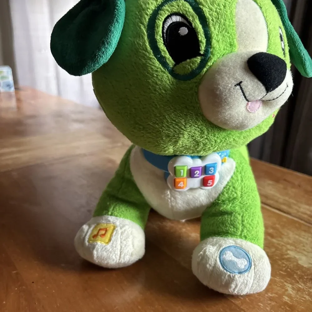 Leap Frog Read With Me Scout Interactive Green Plush Dog Puppy. Tested And Works